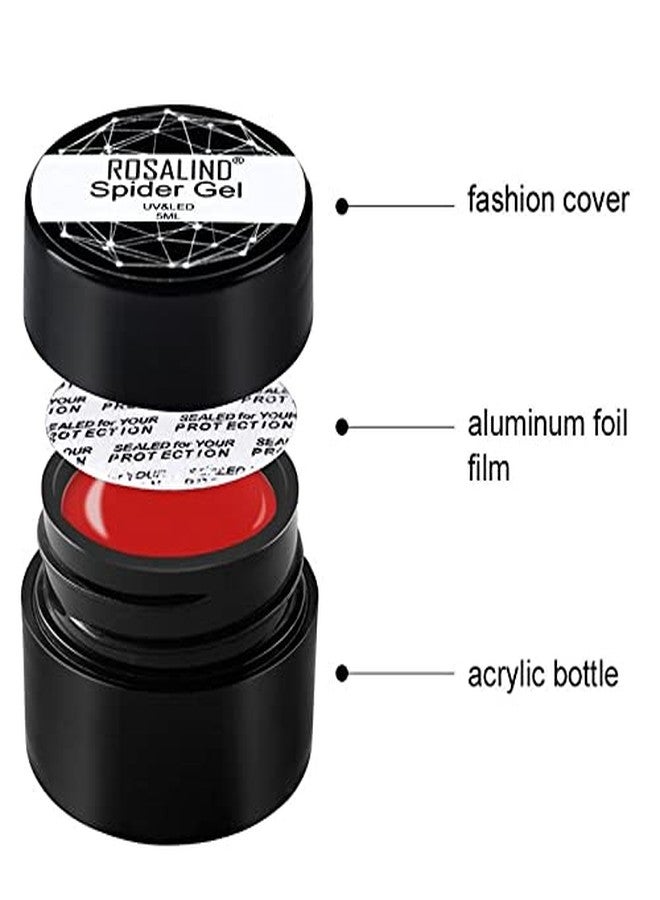 ROSALIND 5ml Spider Gel Bright for Nail Art Design LED/UV Lamp Long Lasting Quick Drying Art Wire Drawing Pulling Nail Polish Gel (Brush Not Included - A427) - Image 4
