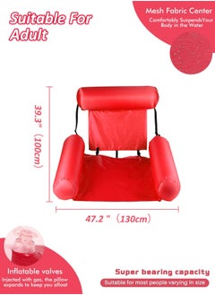 LB Inflatable Water Hammock Pool Float Floating Bed Lounge Chair Foldable Floating Row Chair Beach Swimming Pool Seat for Indoor Outdoor  - Image 5