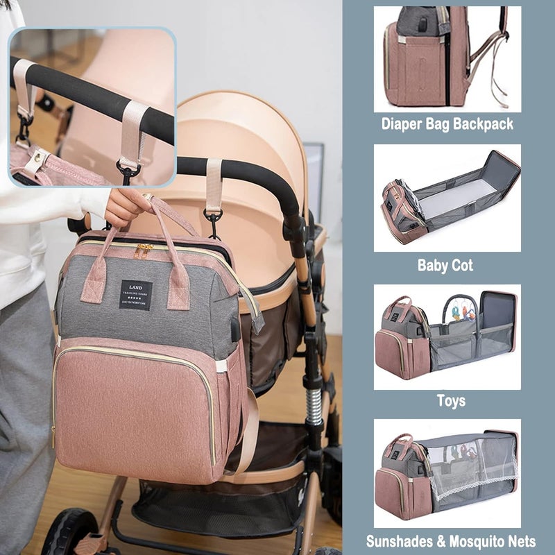 Multi-function waterproof baby backpack Black - Image 4