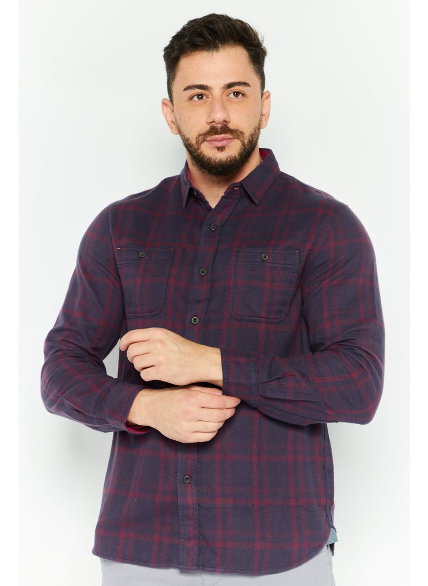 Men Regular Fit Long Sleeves Plaid Casual Shirt, Navy Combo - pzsku/Z7B95DB461790491A7724Z/45/_/1737642534/40199e98-4cea-4dc4-85c3-4bb820ba566a