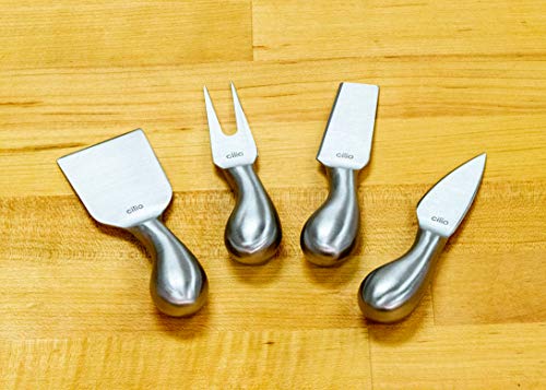 Cilio سكين جبنة سيليو بيافي من الفولاذ المقاوم للصدأ المصقول في صندوق خشبي، مجموعة من 4 - Image 2