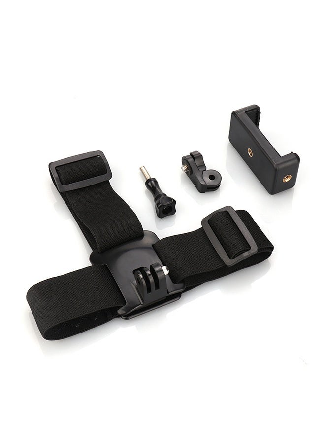 Head Mounted Mobile Phone Mount First Person View Live Shooting Bracket Head Mount Strap Compatible with iPhone Smartphones 4 inch to 7 inch and Action Camera GoPro - Image 3