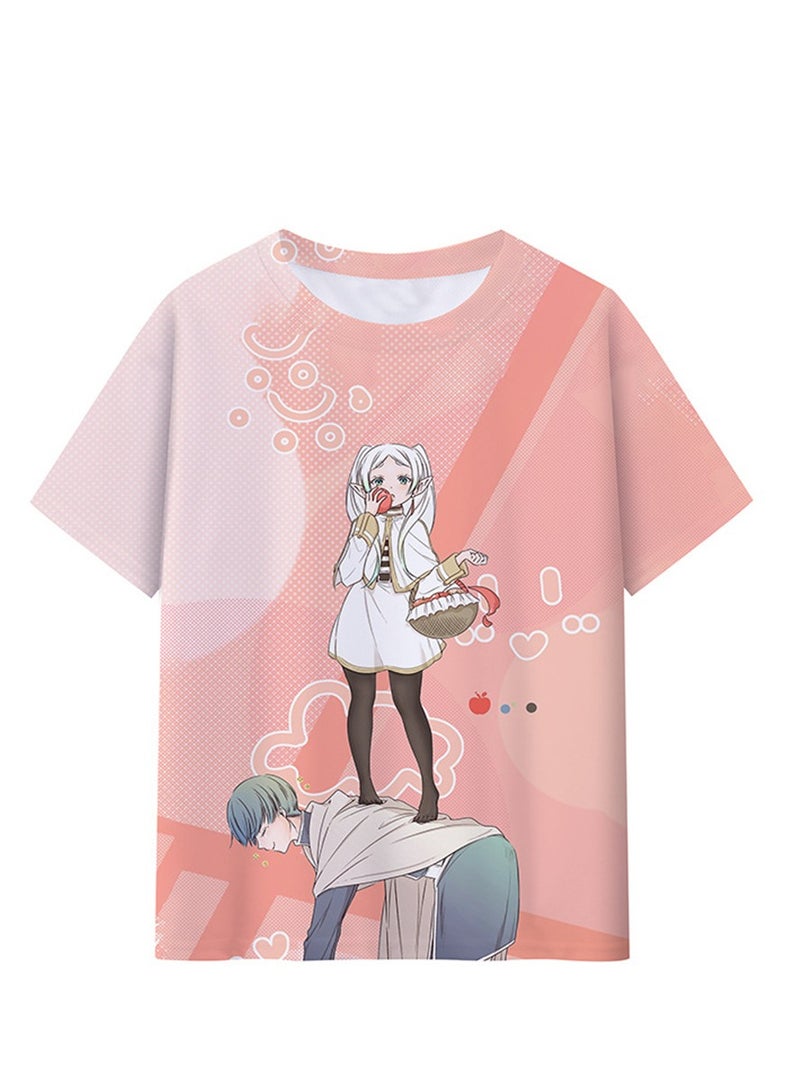 Anime Frieren Beyond Journey's End short-sleeved T-shirt full color 3D digital printing clothes tops bottoming shirt - Image 1