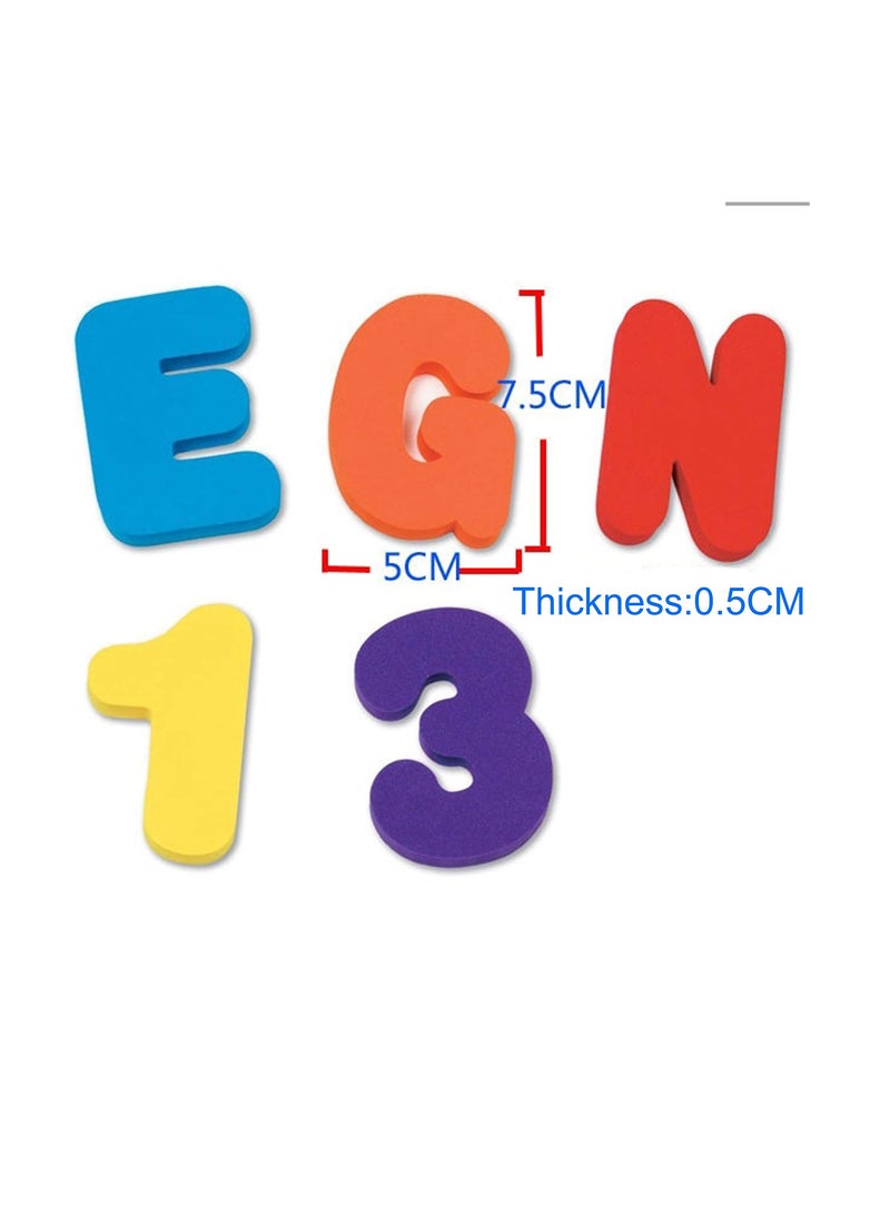 Bath Toy Storage with 36 Soft Foam ABC 123 Letters for Early Learning and Quick Dry Net Bag  - Image 4