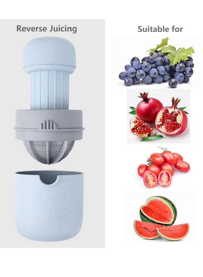 Excefore Citrus Juicer Simple Manual Lemon juicer squeezer Small Portable Lime Orange Juicer Cup with Two Ways of Use for Different Fruits - Image 3