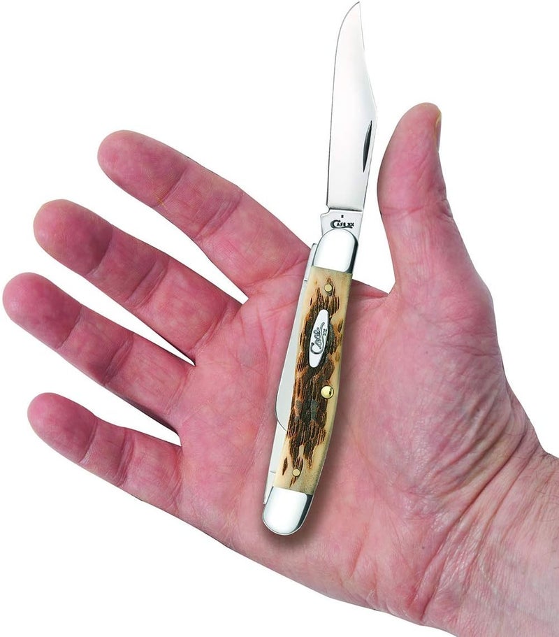 Case XX WR Folding Pocket Knife 3 Blade Stockman 3 7/8 Inches Closed (Amber Bone) - Image 5