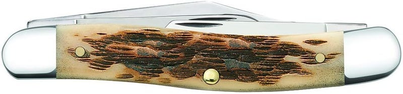 Case XX WR Folding Pocket Knife 3 Blade Stockman 3 7/8 Inches Closed (Amber Bone) - Image 3
