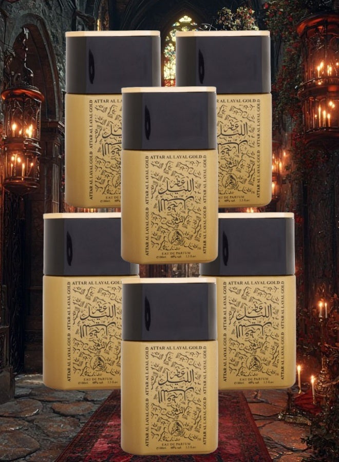 الفخر 6 قطع عطر الليل الذهبي 100مل - Image 1