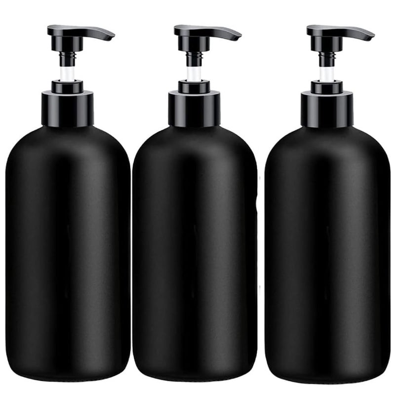 PRAKASH Praksh 500ml Refillable Plastic Bottles| Multi use Empty Dispenser Container Bottles with Golden Cap| Versatile for Shampoo,Conditioner, Liquid Soap, Dish Soap, Lotion, Hand Sanitizer (Black) - Image 2