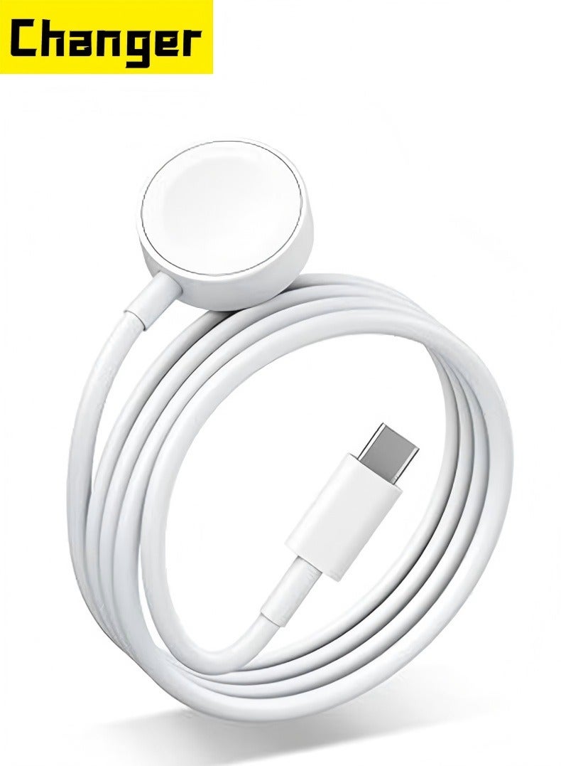 Changer Fast Charging USB C Watch Charger Cord Compatible for Apple Watch, Magnetic Watch Charging Cable Compatible for Watch Series 9/8/7/Ultra/Ultra2/SE2/6/5/4/3/2/1/SE1, Type C Cord, 1M - Image 1