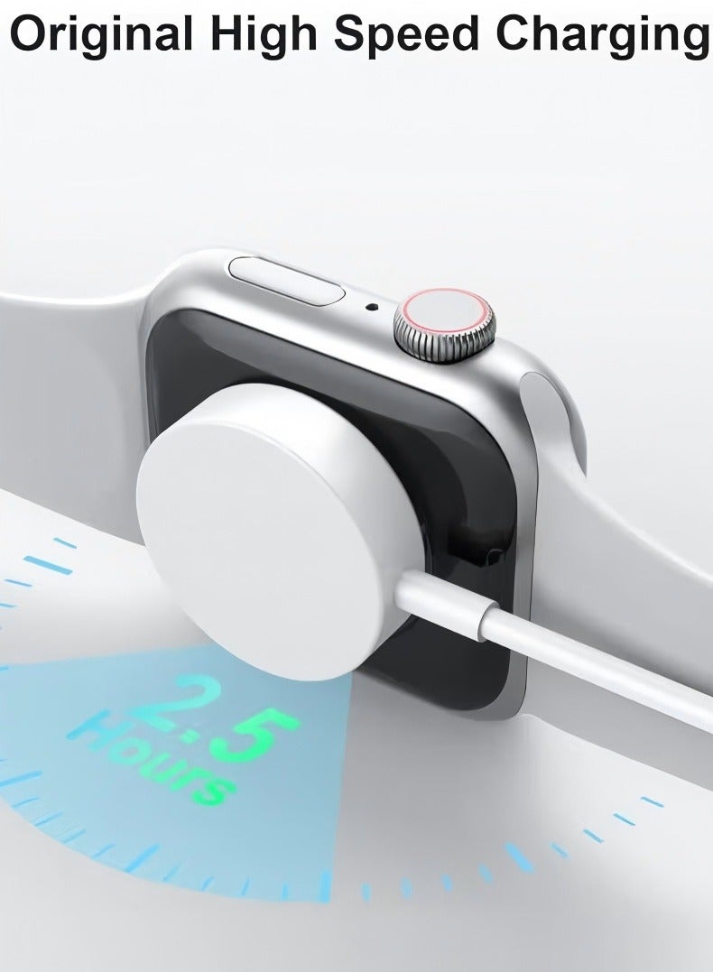 Changer Fast Charging USB C Watch Charger Cord Compatible for Apple Watch, Magnetic Watch Charging Cable Compatible for Watch Series 9/8/7/Ultra/Ultra2/SE2/6/5/4/3/2/1/SE1, Type C Cord, 1M - Image 3