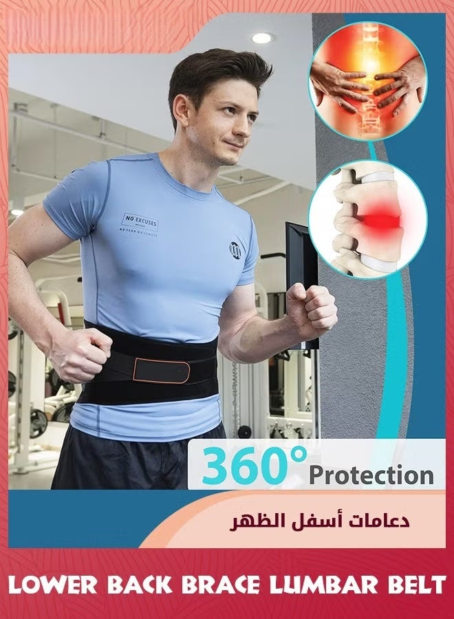EETU Back Brace For Lower Back Pain Relief,Lower Back Brace,Lumbar Support Belt,9 Stays Lower Waist Support Belt Brace With Removable Lumbar Pad For Men,Heavy Lifting Herniated Disc,Sciatica,Scoliosis-XL - Image 5
