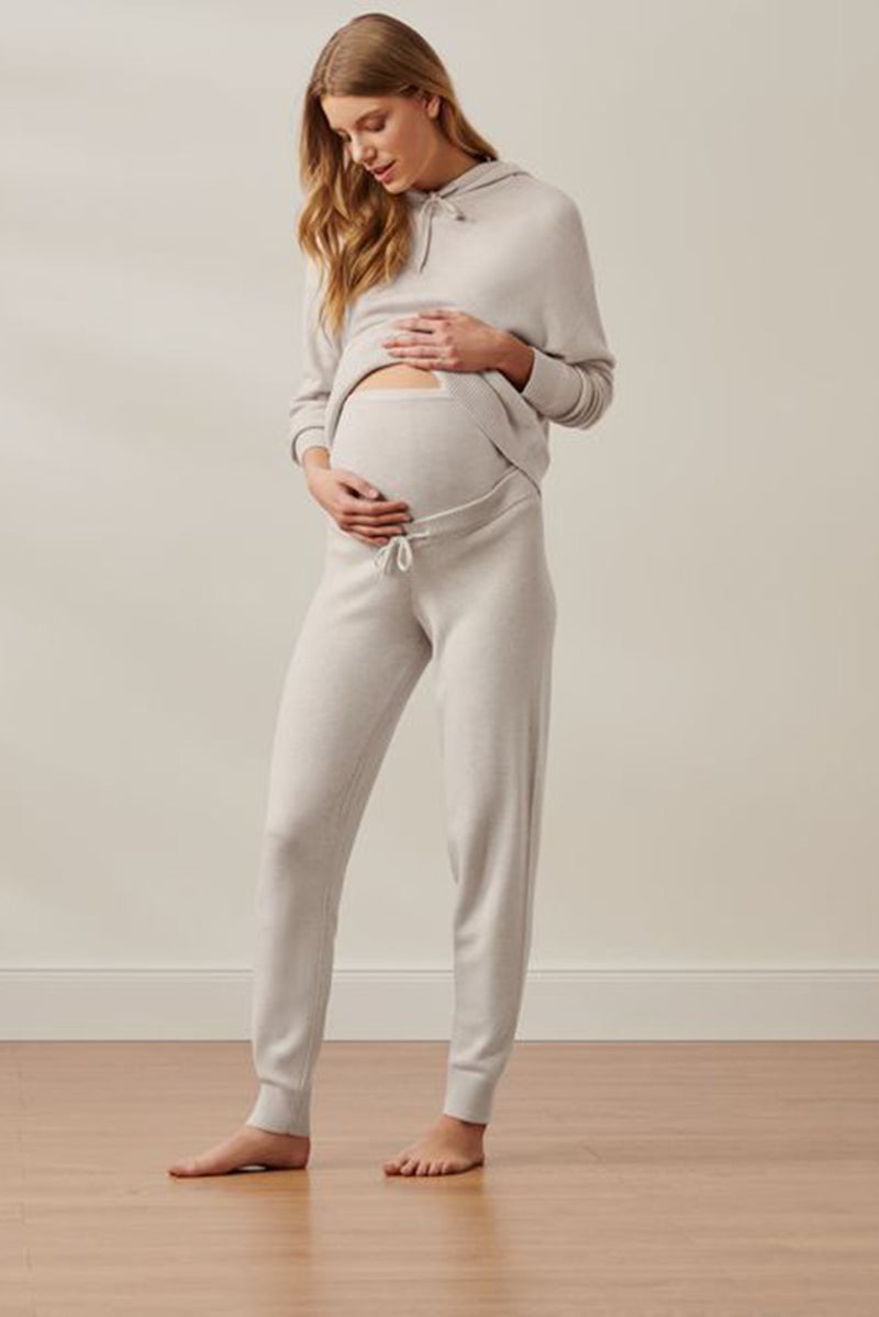 Tchibo Maternity 2 Pieces Hooded Loungewear Set, Beige - Image 1