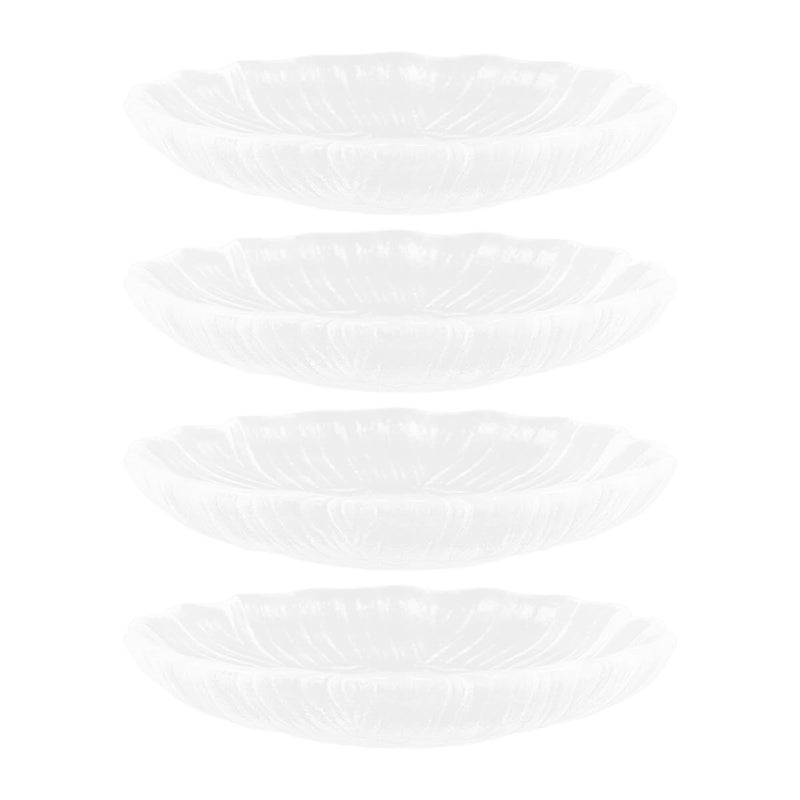 Glass Tea Saucer Set Round Cup Coasters Snack Dish Tea Bag Holder Kitchen Home Tabletop - Image 2