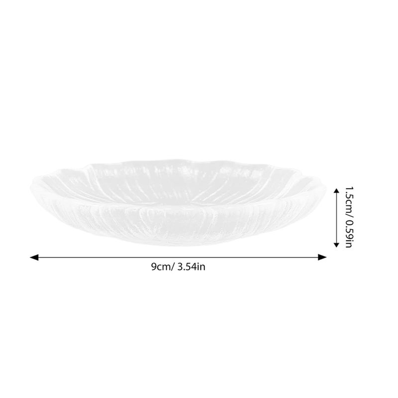 Glass Tea Saucer Set Round Cup Coasters Snack Dish Tea Bag Holder Kitchen Home Tabletop - Image 3