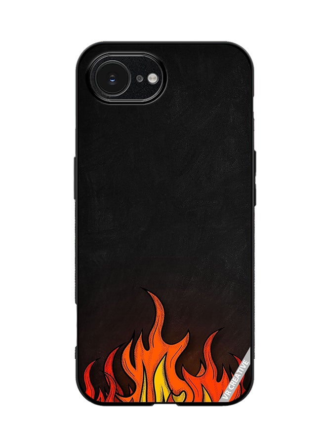 Protective Case Cover For Apple iPhone 16e Fire Design Multicolour