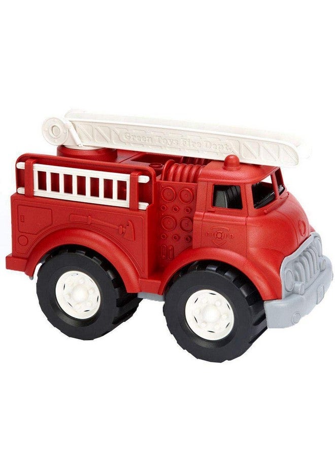 Green Toys Fire Truck - BPA , Phthalates Free Imaginative Play Toy for Improving Fine , Gross Motor Skills. for Kids,Red - Image 1