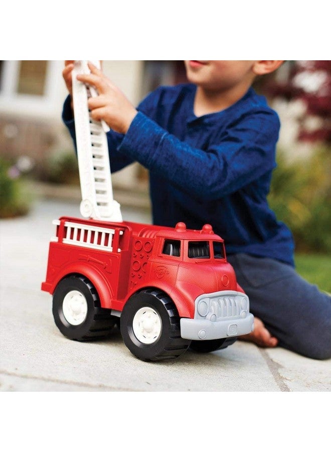 Green Toys Fire Truck - BPA , Phthalates Free Imaginative Play Toy for Improving Fine , Gross Motor Skills. for Kids,Red - Image 2