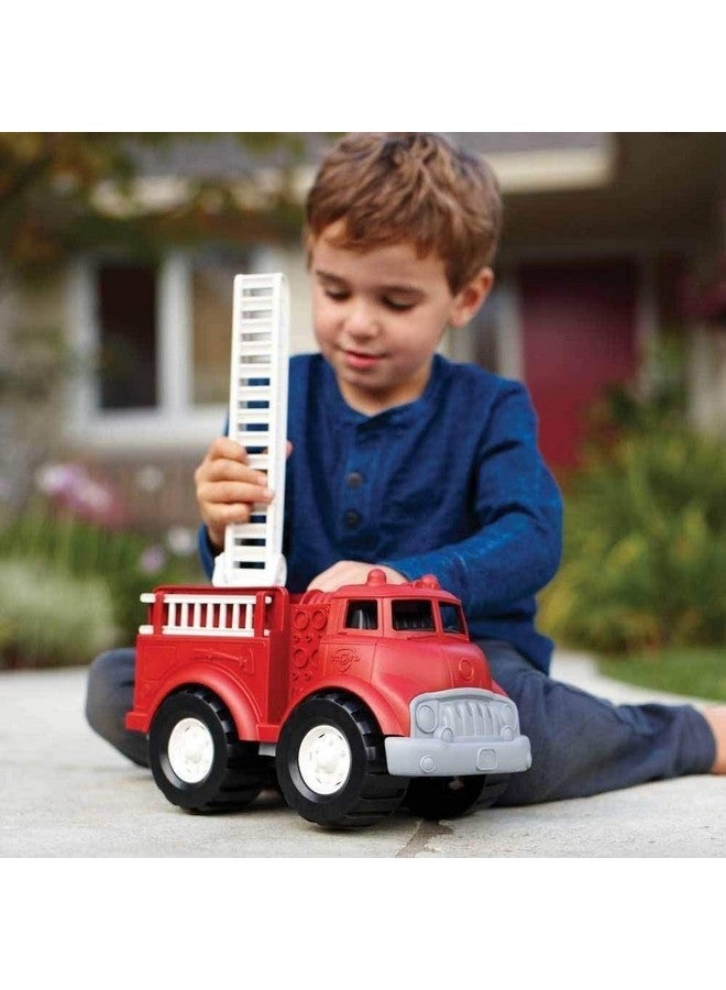 Green Toys Fire Truck - BPA , Phthalates Free Imaginative Play Toy for Improving Fine , Gross Motor Skills. for Kids,Red - Image 4