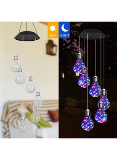 YHmall Colorful Lights Solar Wind Chimes For Outside, Hanging Lights For Women Grandma Mom Birthday, Christmas Decor For Outdoor Garden Balcony Bedroom Yard  - Image 3