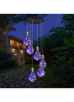 YHmall Colorful Lights Solar Wind Chimes For Outside, Hanging Lights For Women Grandma Mom Birthday, Christmas Decor For Outdoor Garden Balcony Bedroom Yard  - Image 1