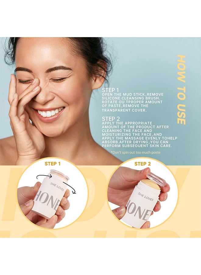 Honey Soothing Essence Stick， Moisturizing Effective Soothing Refreshing Mild Penetrating to Smooth and Delicate the Skin and Sooth Redness on the Face and Neck 34g