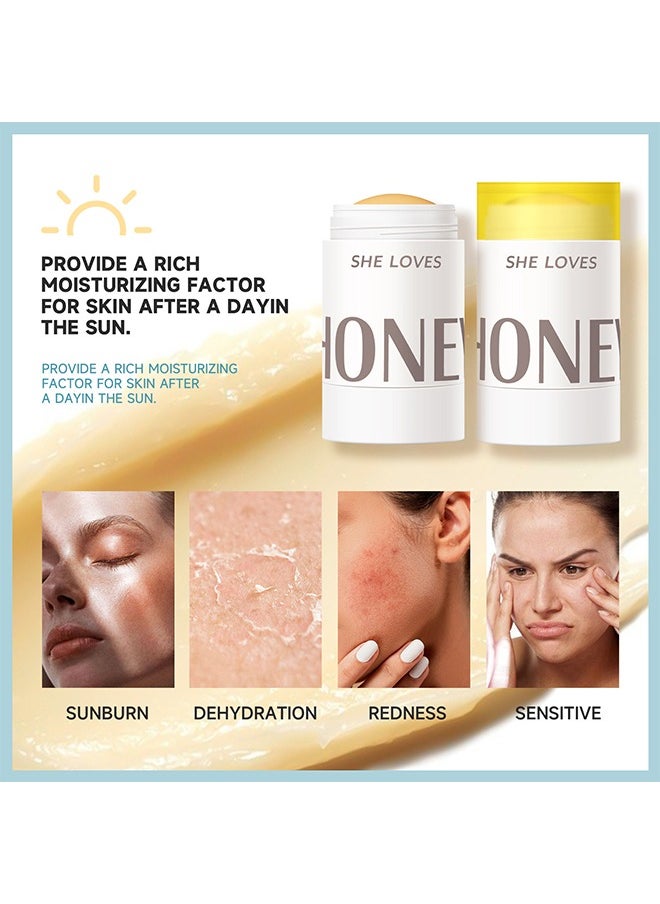 Sheloves Honey Soothing Essence Stick， Moisturizing Effective Soothing Refreshing Mild Penetrating to Smooth and Delicate the Skin and Sooth Redness on the Face and Neck 34g  - Image 5