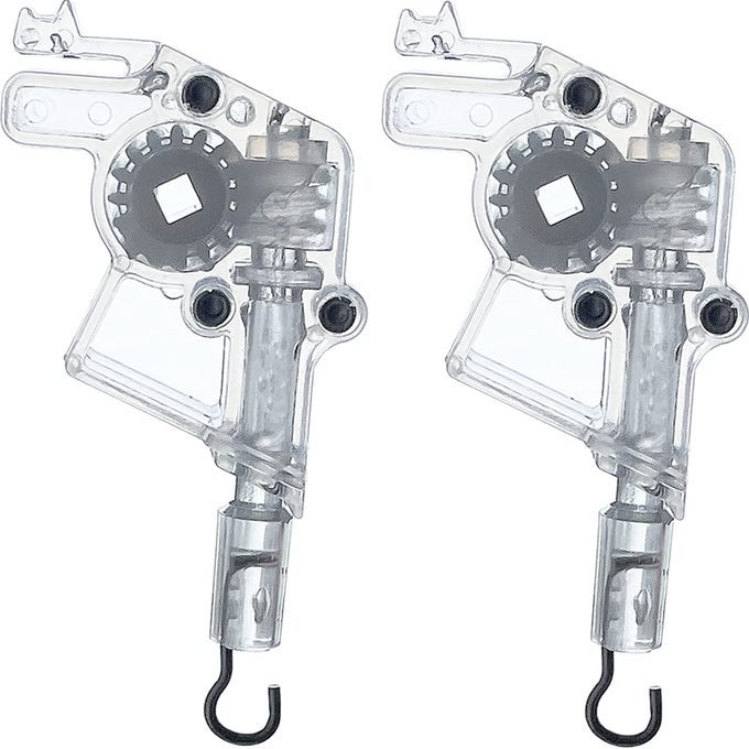 2PCS WAND TILTER FOR 2 LOW PROFILE HORIZONTAL BLINDS TILT MECHANISM HOOK CONNECTION WITH SQUARE SHAPED GEAR LOW RAIL BLINDS ACCESSORY
