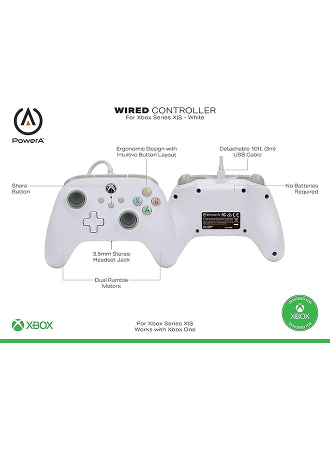 باور أيه وحدة تحكم سلكية PowerA - أبيض - Xbox One/Series X - Image 2