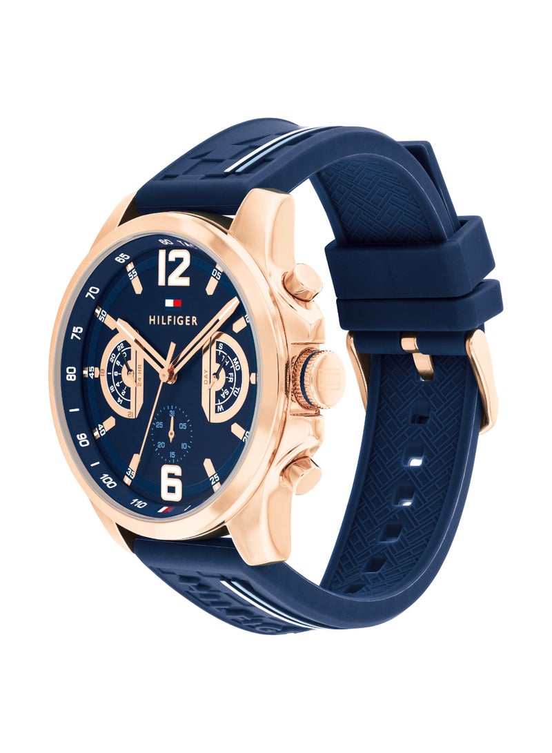 TOMMY HILFIGER تومي هيلفيغر متعدد الوظائف للرجال مجموعة مع سوار سيليكون أزرق - 1710637 - Image 3