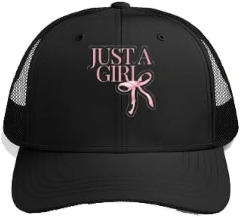 Just A Girl Plain unisex baseball cap Black