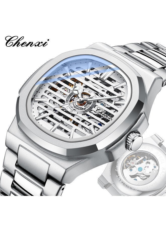 Chenxi Men’s Mechanical Wrist Watch with Luxury Modern Design, Water Resistant, Scratch-Resistant Glass, Full Stainless Steel with Elegant Box - Image 3