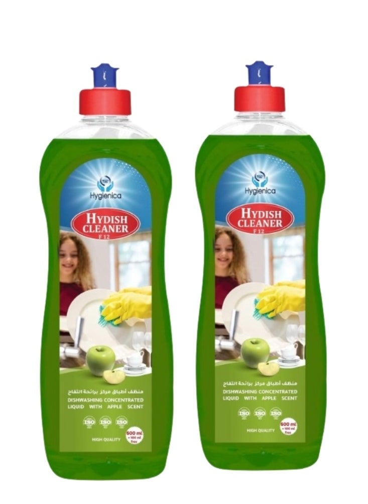 Generic Hegenica Apple Concentrated Dishwashing Detergent, 600+100ml Free1+1  - Image 1