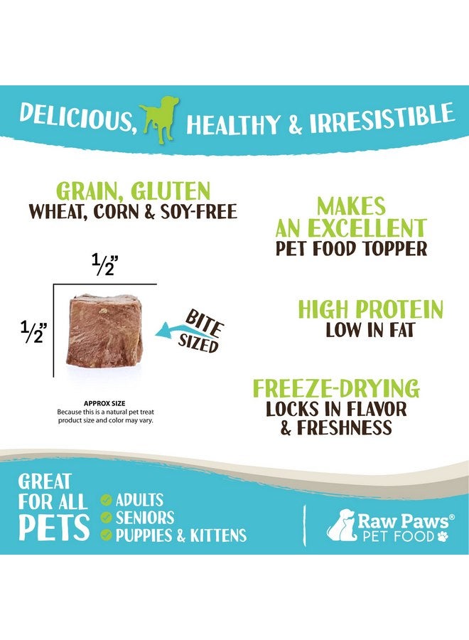 روو باوز مكافآت قلوب الدجاج من Raw Paws، 4 أونصة - طعام مجفف بالتجميد طبيعي للكلاب والقطط والقوارض - مكافآت عالية البروتين للحيوانات الأليفة - مصدر تورين - خالٍ من الحبوب - Image 3