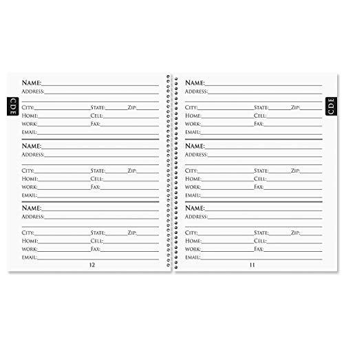 Current Fresh Patterns Large Print Address Book, 56 Pages, Big 7” x 8.5” Spiral Bound, Soft Cover Organizer for Contact Phone Number, Mailing Address, & Email, Easy-to-Read Senior Logbook - Image 2