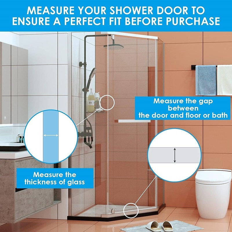 Dalrun 2 X Frameless Shower Door Bottom Seal Sweep Stirp 36 Inch Long for 1/2 Inch Glass,Clear - Image 5