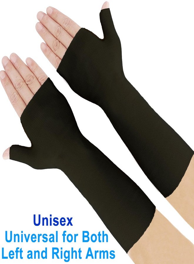 KONSEDIK Hand Socks for Splint (Pack of 6),Thin Stockinette Tubing for Arm,Wrist Brace with Thumb Spica Liner for Men and Wome,Breathable Cotton Gauze Sleeve,Comfy Under Cast Wrap(Black,Small) - Image 5