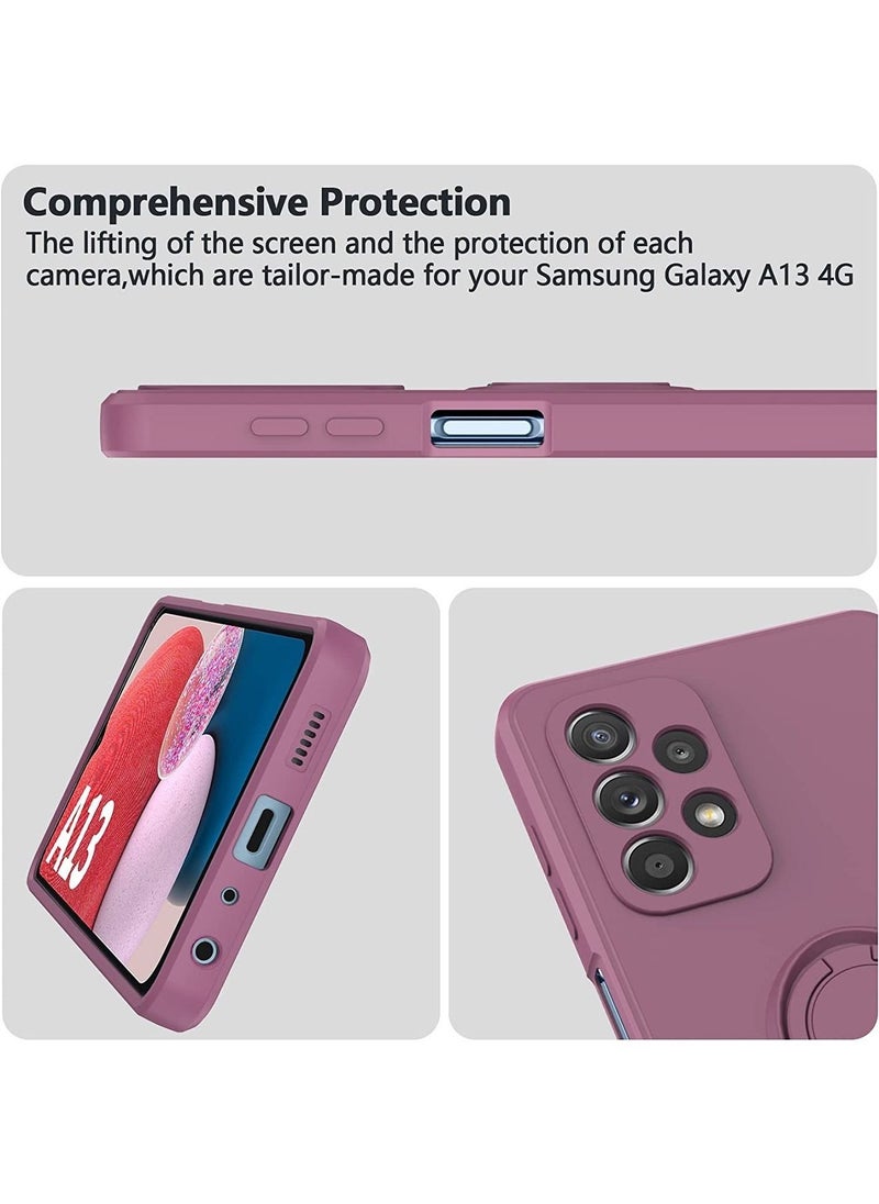 Samsung Galaxy A13 4G Case with Ring Kickstand Cmaera Protector Silicone A13 Cover Microfiber Linner Anti-Scratch Shockproof Case with Car Mount Function - pzsku/Z7B96CA10F86645AB455EZ/45/_/1687795044/4fa1f5e3-1eb6-4529-b18e-dbe74bad83a0