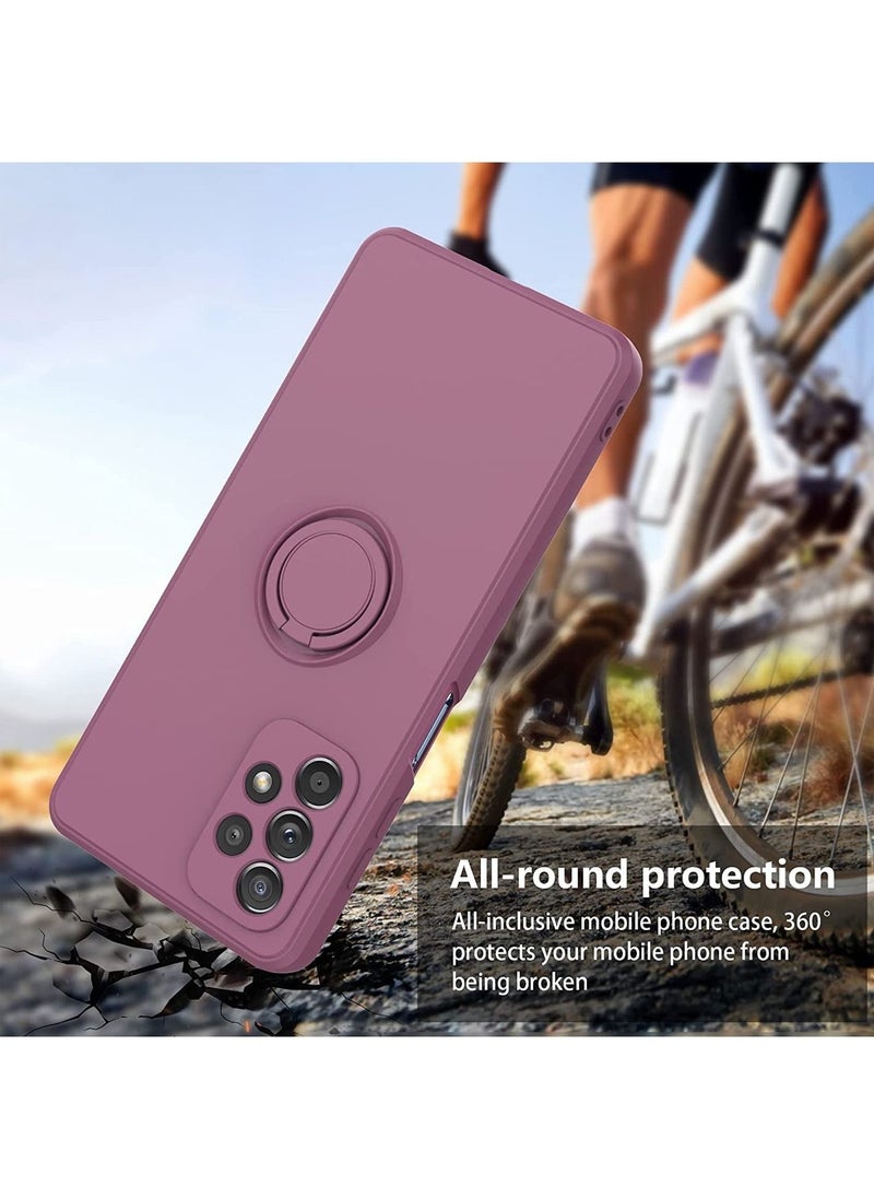 Generic - Samsung Galaxy A13 4G Case with Ring Kickstand Cmaera Protector Silicone A13 Cover Microfiber Linner Anti-Scratch Shockproof Case with Car Mount Function - Image 1