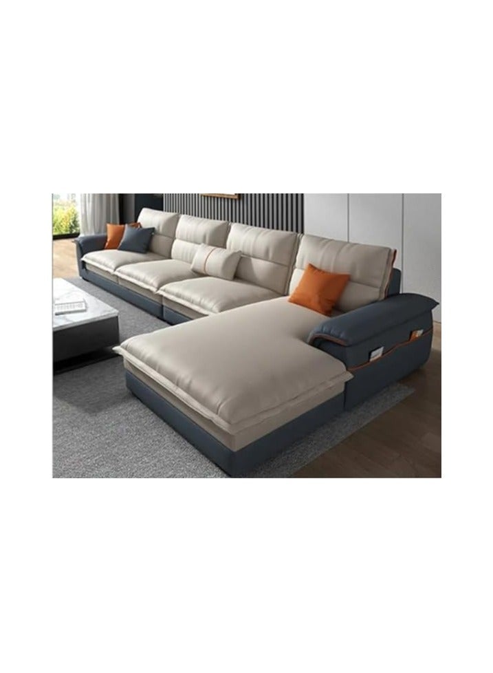كومفينست طقم أريكة على الطراز الشمالي من Comfynest على شكل حرف L مع وسائد فخمة  - Image 1