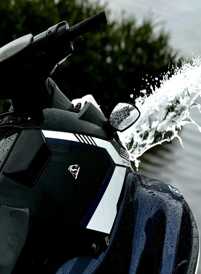 Elektroplate شعاران صغيران من الكروم الأصلي لشخصية سوبرمان من دي سي كوميكس، مرخصان رسميًا من شركة إليكتروبليت، للدراجات النارية والقوارب والزينة | مقاس عالمي 2.25 بوصة × 1.6 بوصة | مقاوم للعوامل الجوية | عبوة من قطعتين - Image 5