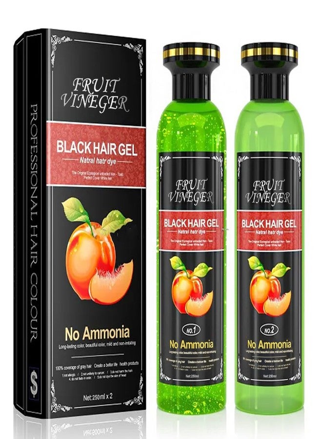 Color Diva Fruit Vineger Hair Color Black | Natural Hair Dye Gel for Men & Women | No Ammonia & No PPD, Long-Lasting, Gentle on Scalp | 500ml Black - Image 1