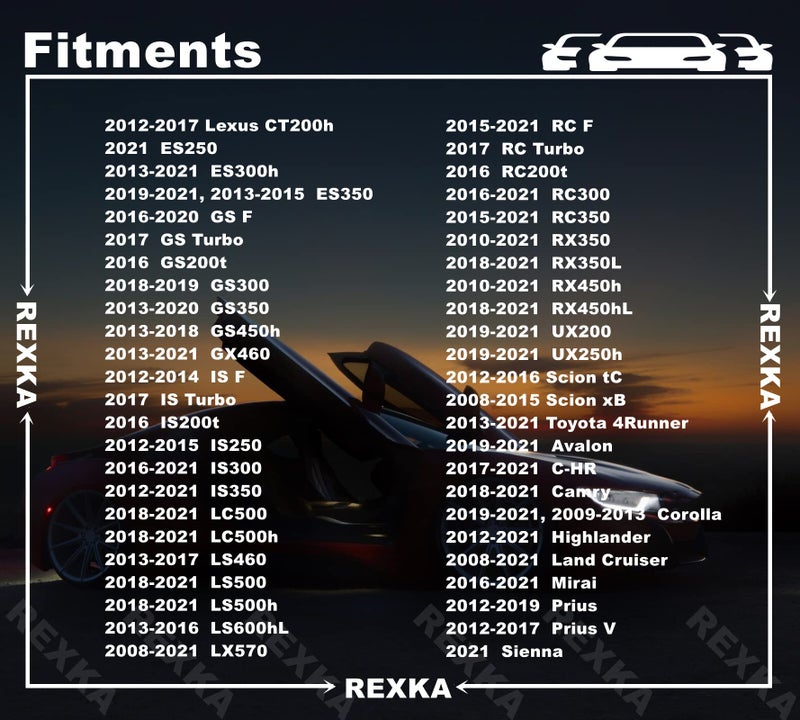 Rexka 30pcs Engine Cover Radiator Support Air Deflector Side Shield Retainer Clip 90467-07217 for Toyota Lexus 4Runner Avalon C-HR Camry Corolla Highlander Land Cruiser Mirai Prius Sienna ES RX UX GS - Image 3