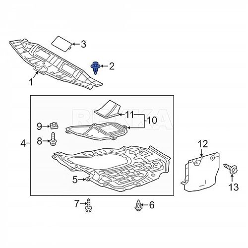 Rexka 30pcs Engine Cover Radiator Support Air Deflector Side Shield Retainer Clip 90467-07217 for Toyota Lexus 4Runner Avalon C-HR Camry Corolla Highlander Land Cruiser Mirai Prius Sienna ES RX UX GS - Image 5