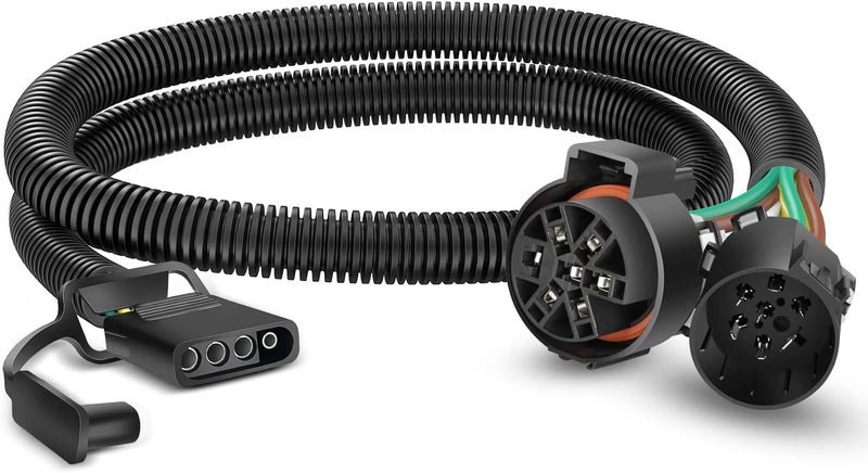 Nilight USCAR 7 Pin to 4-Pin Trailer Wiring Harness Standard 7 Way Plug for Tailgate Light Bar Adapter 41 Inches Wire for Factory Tow Package Vehicles with Uscar Socket - Image 1