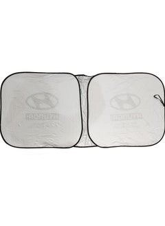 HYUNDAI HYUNDAI Car Sunshade UV Rays and Heat Protector Sun Visor Foldable Keep Your Vehicle Cool Blocks UV Rays, Car Windshield Sunshade  - Image 4