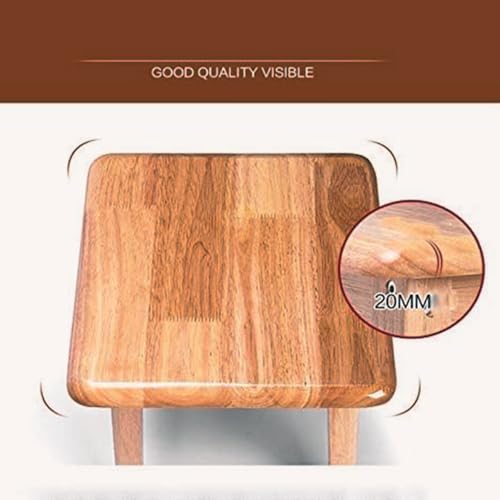 Dantawood Wooden Stool Side Table for Home & Kitchen, Living Room | Wooden Stool Table- 20-Inch - Image 3