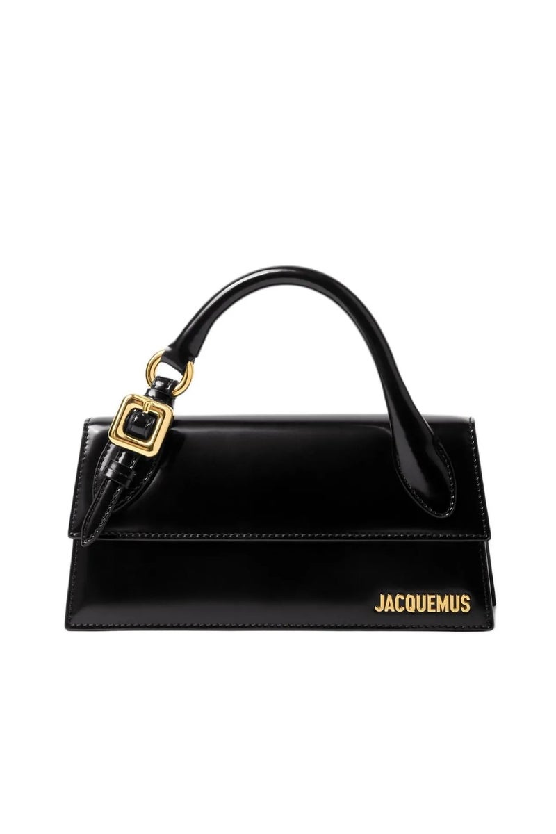 JACQUEMUS Le Chiquito Long Handbag Tote Bag Leather Flap Long With Crossbody Strap - Image 1
