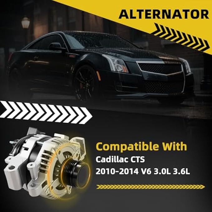HXYBBGS 104210200 Alternator Compatible with Cadillac CTS 2010 2011 2012 2013 2014 V6 3.0L 3.6L Replace TN104210-2001 104210-2001 90295765 AND0592 A80539 - Image 2