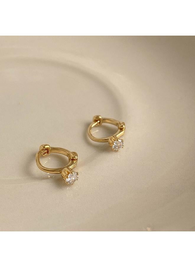 Simple Earrings Ear Buckle Silver Needle Ear Nail Women's Elegant Korean Ear Ring Ear Accessories 202 New Fashion 